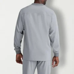 Skechers Sk0408 Structure 3-Pocket Crewneck Warm-Up Mens Big and Tall Tag Free Stretch Fabric Moisture Wicking Scrub Jackets