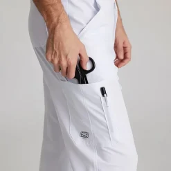 Skechers Sk0215 Structure 4-Pocket Zip-Fly Mens Big and Tall Tag Free Stretch Fabric Moisture Wicking Scrub Pant