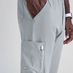 Skechers Sk0215 Structure 4-Pocket Zip-Fly Mens Big and Tall Tag Free Stretch Fabric Moisture Wicking Scrub Pant