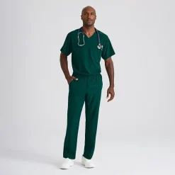 Skechers Sk0215 Structure 4-Pocket Zip-Fly Mens Big and Tall Tag Free Stretch Fabric Moisture Wicking Scrub Pant