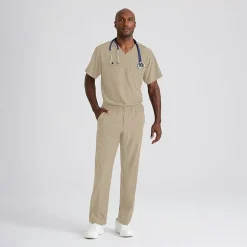 Skechers Sk0215 Structure 4-Pocket Zip-Fly Mens Big and Tall Tag Free Stretch Fabric Moisture Wicking Scrub Pant