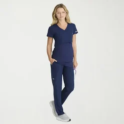 Skechers Skt269 Bloom 1-Pocket Womens Maternity V Neck Short Sleeve Stretch Fabric Moisture Wicking Scrub Top