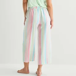 Sleep Chic Womens Poplin Pajama Capri Pant