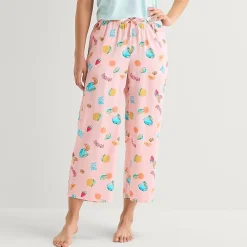 Sleep Chic Womens Poplin Pajama Capri Pant
