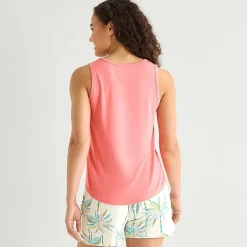 Sleep Chic Womens Scoop Neck Sleeveless Pajama Top