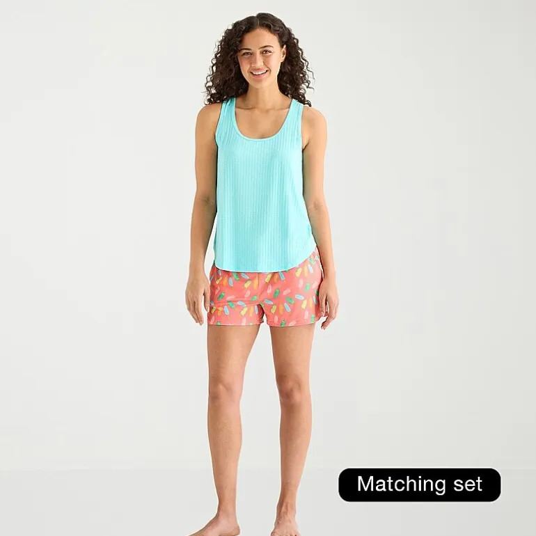 Sleep Chic Womens Scoop Neck Sleeveless Pajama Top