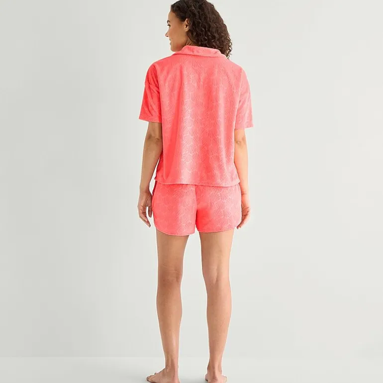 Sleep Chic Womens Short Sleeve Pajama Set