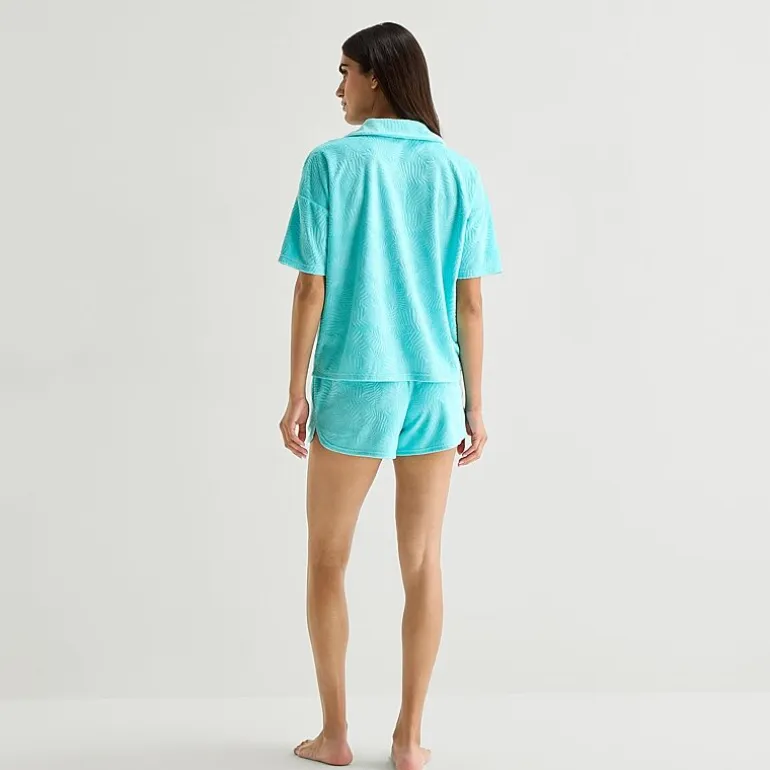 Sleep Chic Womens Short Sleeve Pajama Set