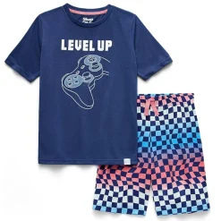 Sleep On It Little & Big Kid Boys Crew Neck Short Sleeve 2-pc. Pajama Set