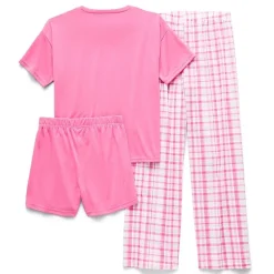 Sleep On It Little & Big Kid Girls Crew Neck Short Sleeve 3-pc. Pajama Set