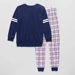 Sleep On It Little & Big Kid Girls Crew Neck Long Sleeve 3-pc. Pajama Set