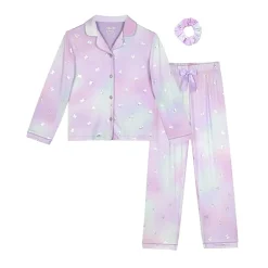 Sleep On It Little & Big Kid Girls Long Sleeve 3-pc. Pajama Set