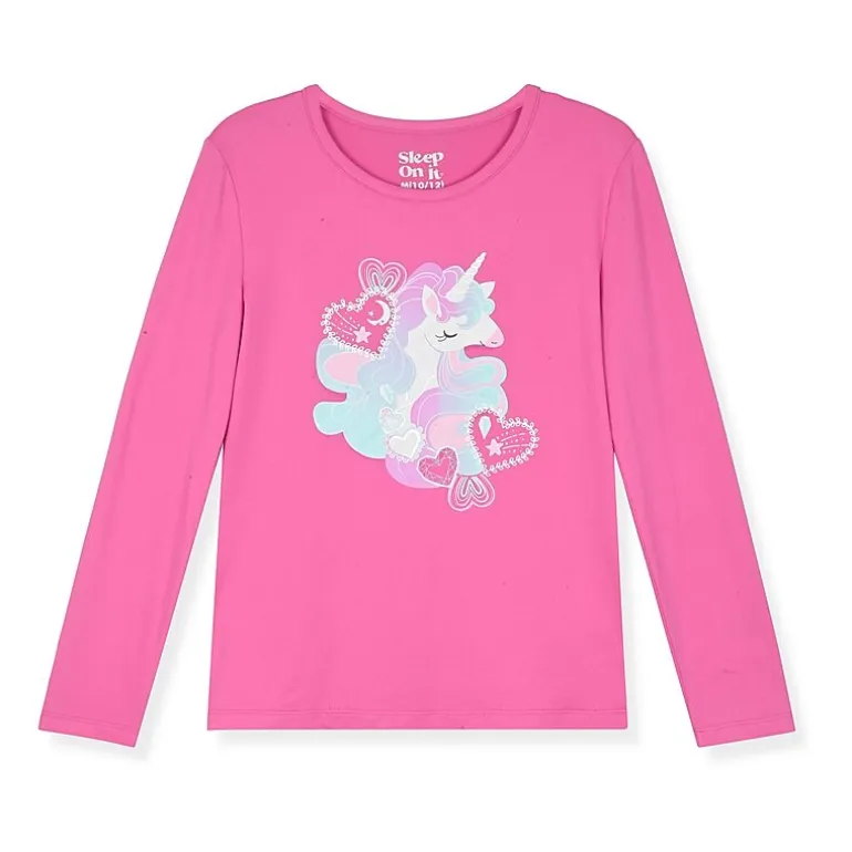 Sleep On It Little & Big Kid Girls Crew Neck Long Sleeve 3-pc. Pajama Set