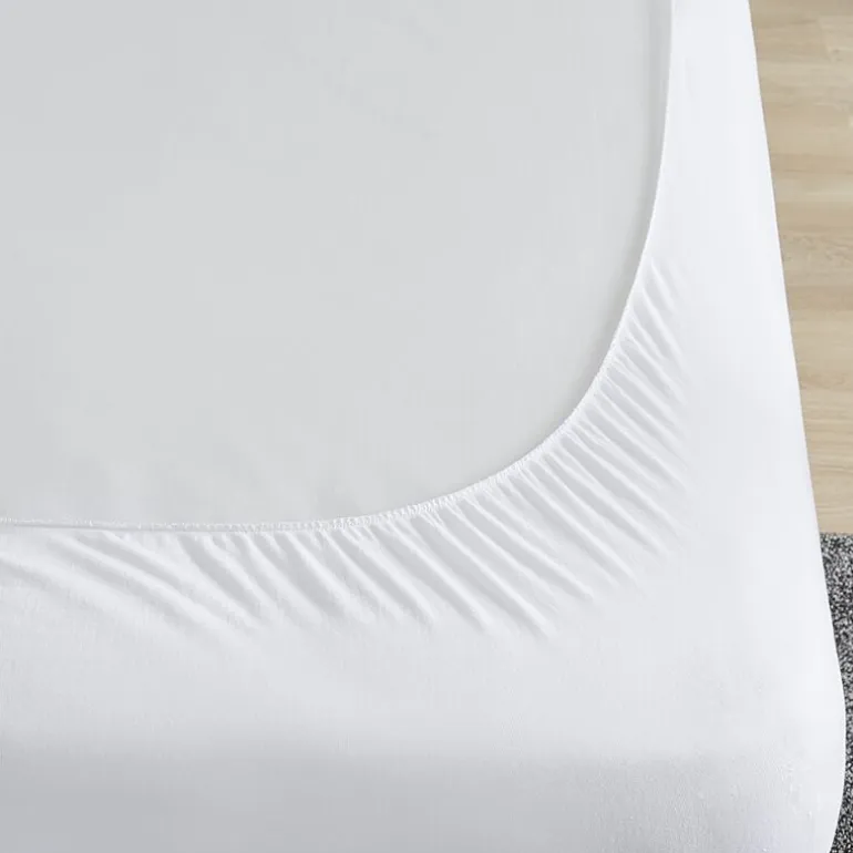 Sleep Philosophy All Natural Cotton Percale Quilted Mattress Pad with Spandex Snug-on Slip Fit Skirt