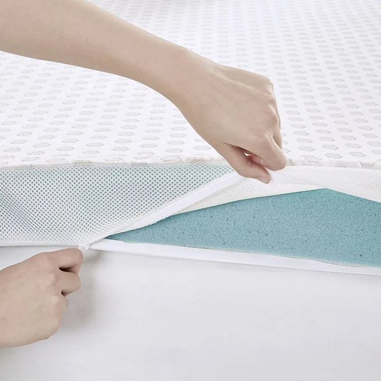 Sleep Philosophy Hypoallergenic 3" Cooling Gel Memory Foam Mattress Topper with Removable Cooling Cover