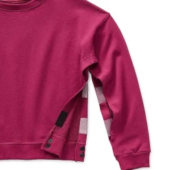 Slick Chicks Womens Adaptive Long Sleeve Crew Neck Sweat Shirt
