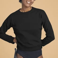 Slick Chicks Womens Adaptive Long Sleeve Crew Neck Sweat Shirt