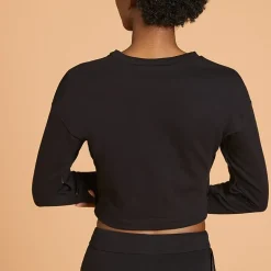 Slick Chicks Womens Adaptive Long Sleeve Crew Neck Lounge Shirt