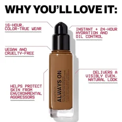 Smashbox Always On Skin-Balancing Foundation With Hyaluronic Acid + Adaptogens