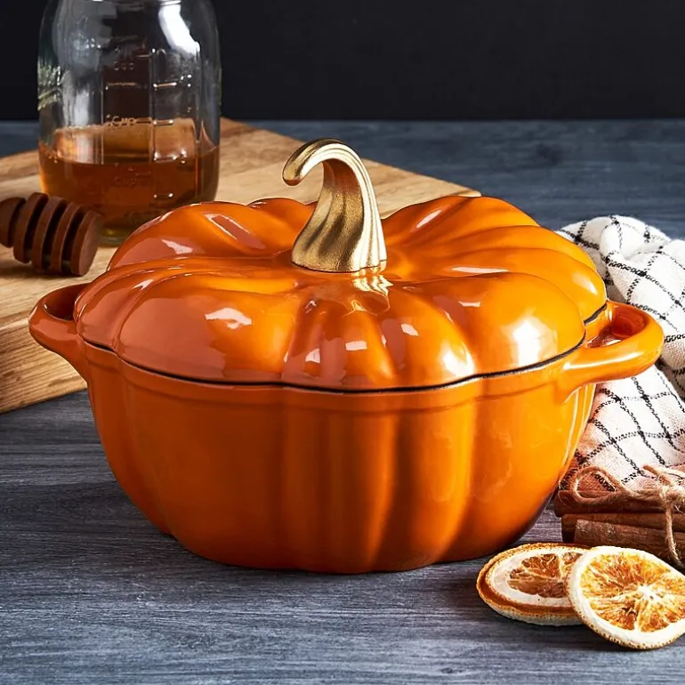 Smith & Clark Cast Iron Pumpkin Harvest 2-qt. Dutch Oven