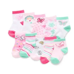 So Adorable Butterfly Baby Girls 10 Pair Low Cut Socks