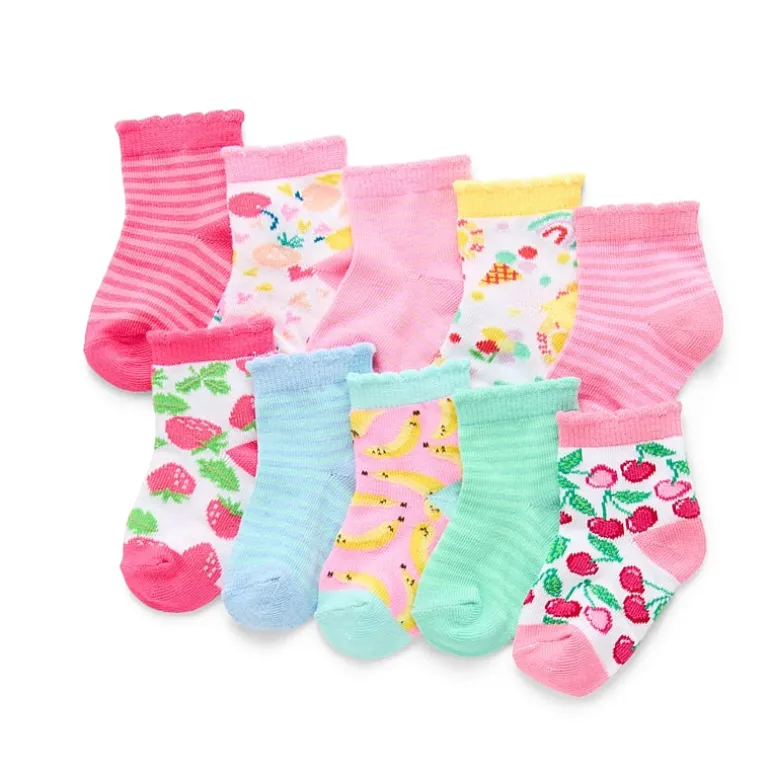 So Adorable Fruit Baby Girls 10 Pair Low Cut Socks