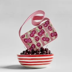 SOL and MER Beaded Cherry Shoulder Bag