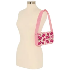 SOL and MER Beaded Cherry Shoulder Bag