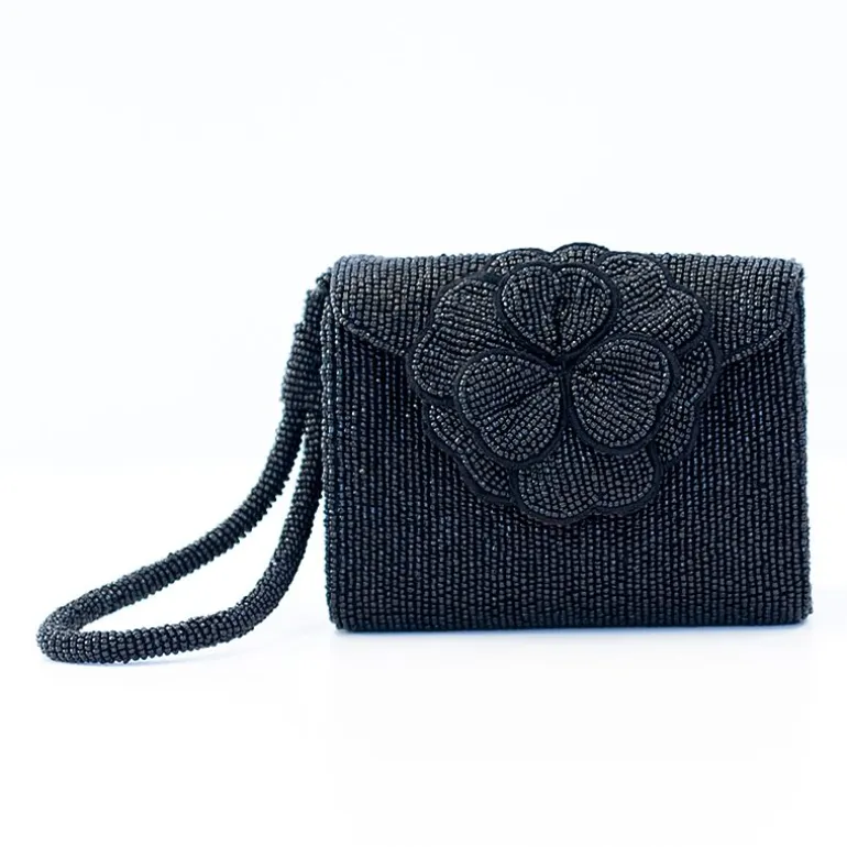 SOL and MER Beaded Floral Womens Wallet