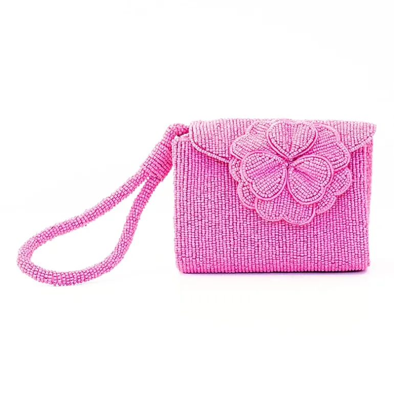 SOL and MER Beaded Floral Womens Wallet