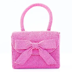 SOL and MER Bow Beaded Evening Bag
