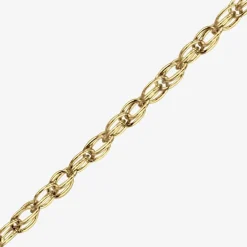 Solid 7.25 Inch Rope Chain Gold Bracelet