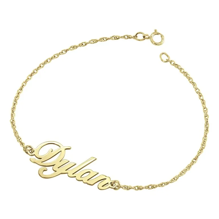 Solid 7.25 Inch Rope Chain Gold Bracelet