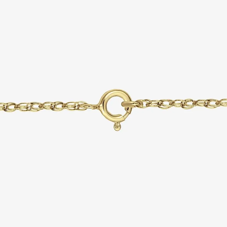 Solid 7.25 Inch Rope Chain Gold Bracelet