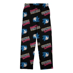 Sonic The Hedgehog Mens Fleece 1 Pair Pajama Pants