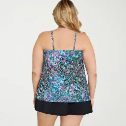 Sonnet Shores Womens Dots Plus Tankini Swimsuit Top