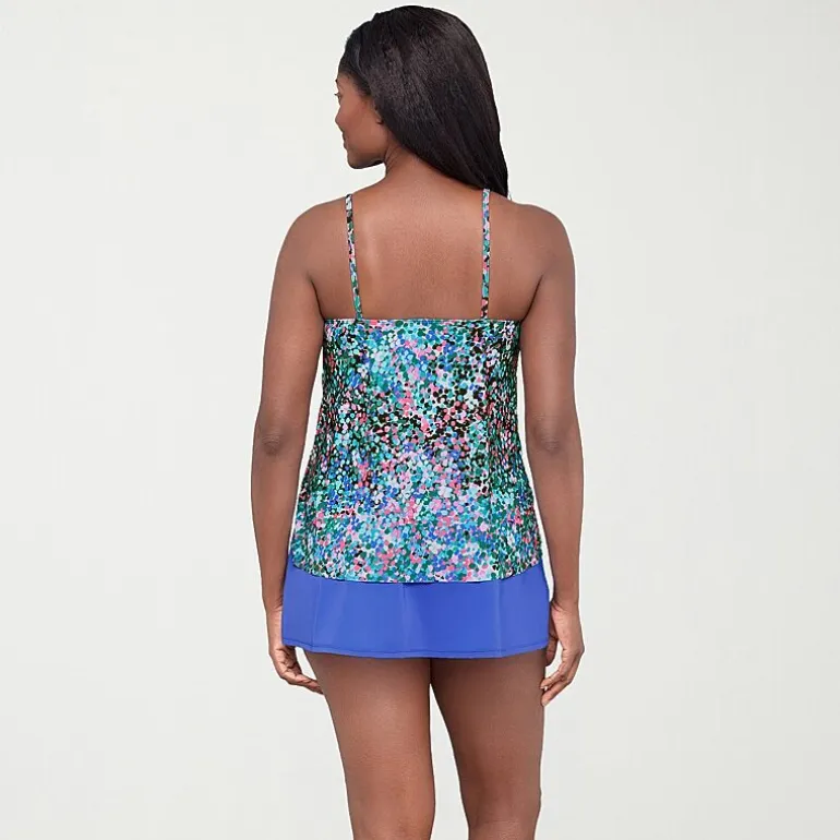 Sonnet Shores Womens Dots Tankini Swimsuit Top