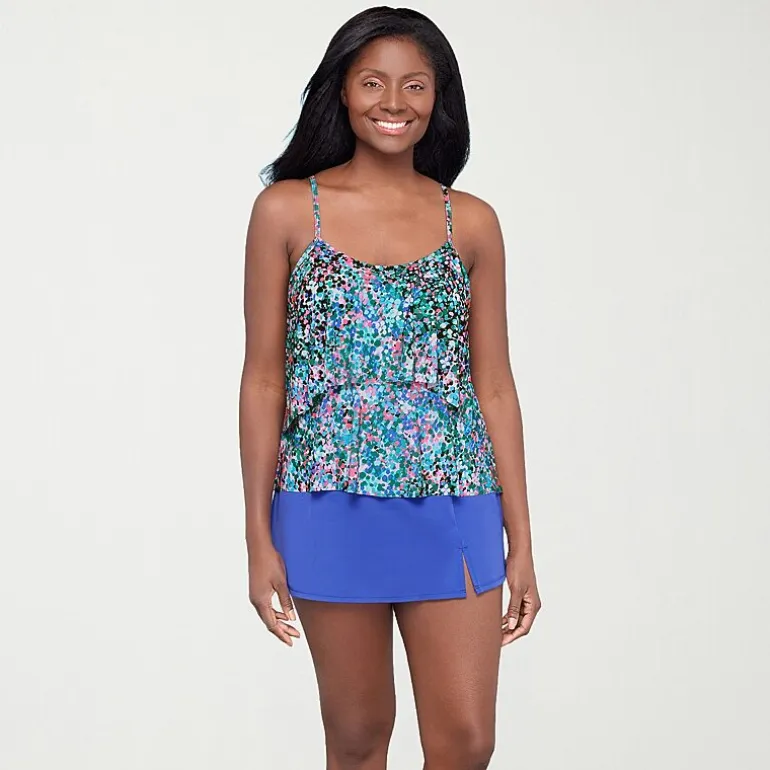 Sonnet Shores Womens Dots Tankini Swimsuit Top