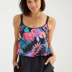 Sonnet Shores Womens Floral Swim Romper