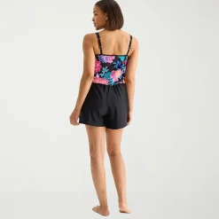 Sonnet Shores Womens Floral Swim Romper