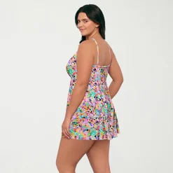 Sonnet Shores Womens Plus Swim Dress