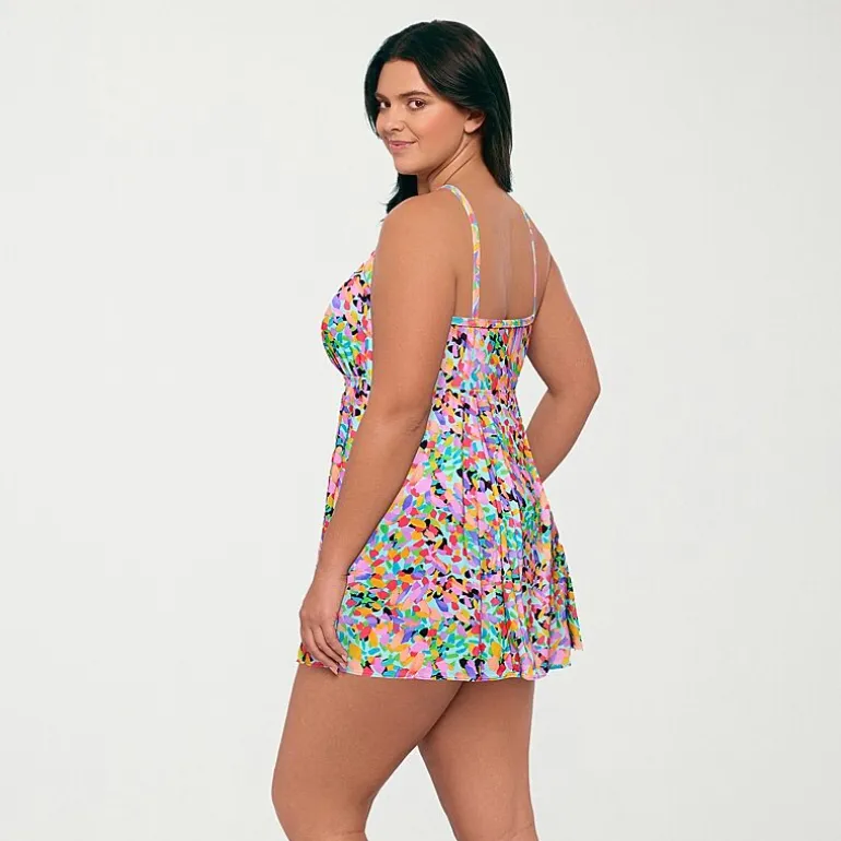 Sonnet Shores Womens Plus Swim Dress