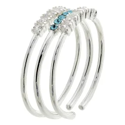 Sparkle Allure Birthstone Womens Red Cubic Zirconia Pure Silver Over Brass Ring Set