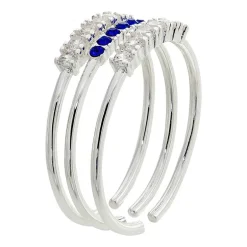 Sparkle Allure Birthstone Womens Red Cubic Zirconia Pure Silver Over Brass Ring Set