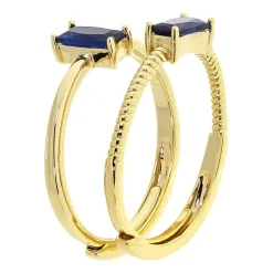Sparkle Allure Birthstone Womens Red Cubic Zirconia 14K Gold Over Brass Ring Set