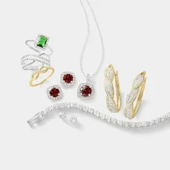Sparkle Allure Crossover Double Row Womens 3MM Crystal Pure Silver Over Brass Crossover Band