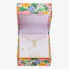 Sparkle Allure Initial Womens Cubic Zirconia 14K Gold Over Brass Round 2-pc. Jewelry Set