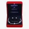 Sparkle Allure Light Up Box Womens Pink Cubic Zirconia Pure Silver Over Brass Heart 2-pc. Jewelry Set
