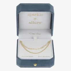 Sparkle Allure Multi Womens 14K Gold Over Brass 16 Inch Strand Necklace