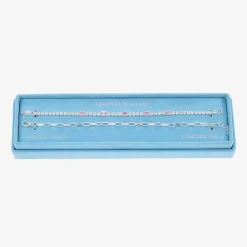 Sparkle Allure Tennis & Chain Womens 2-pc. Pink Cubic Zirconia Pure Silver Over Brass Bracelet Set